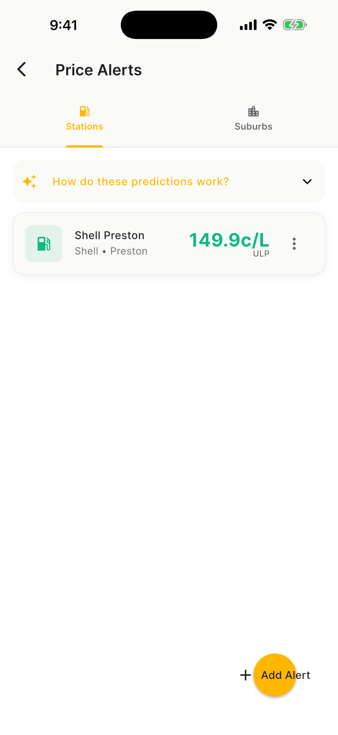 Petrolmate iOS app: smart price spike and cycle alerts